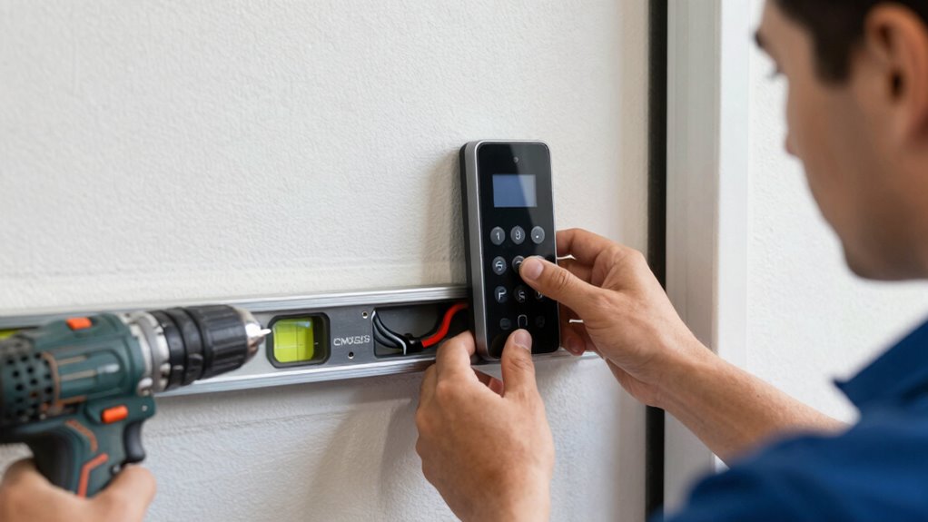 safe garage keypad installation
