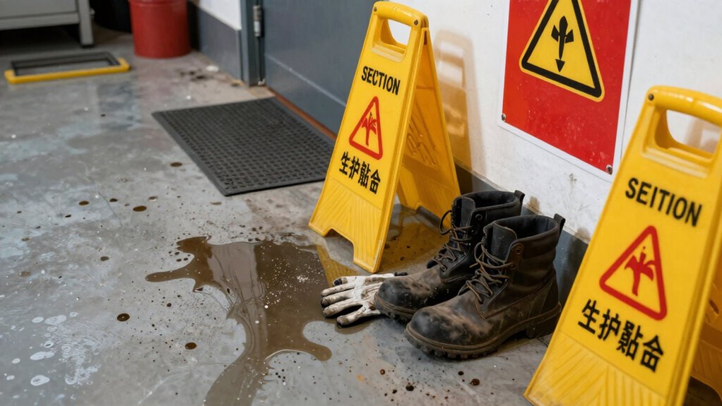 safety signs and gear