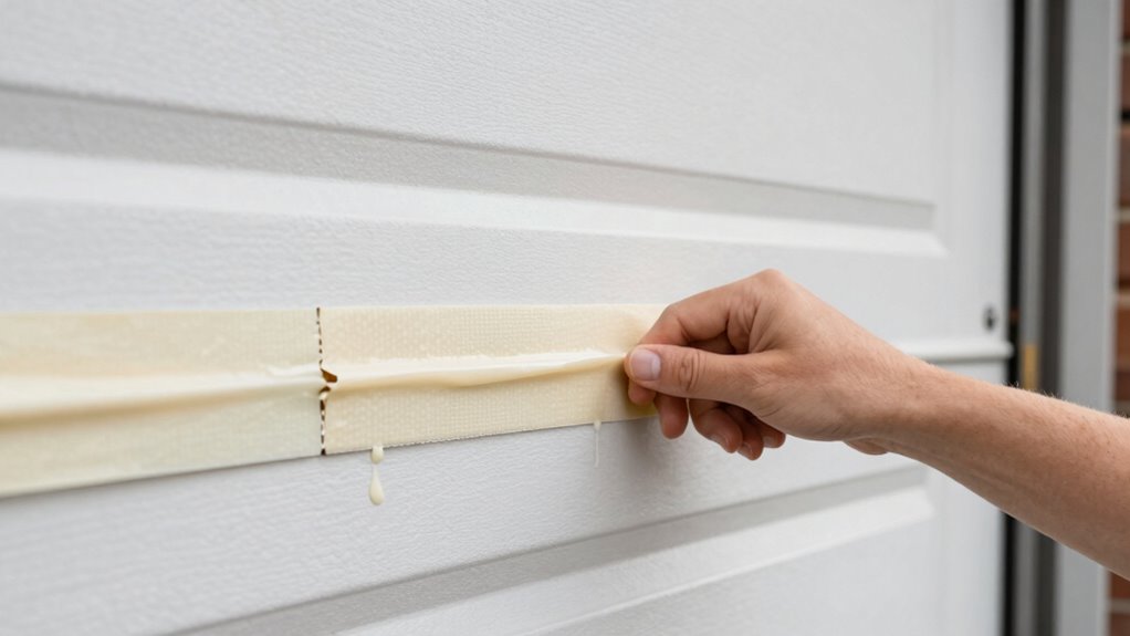 seal cracks with foam and caulk