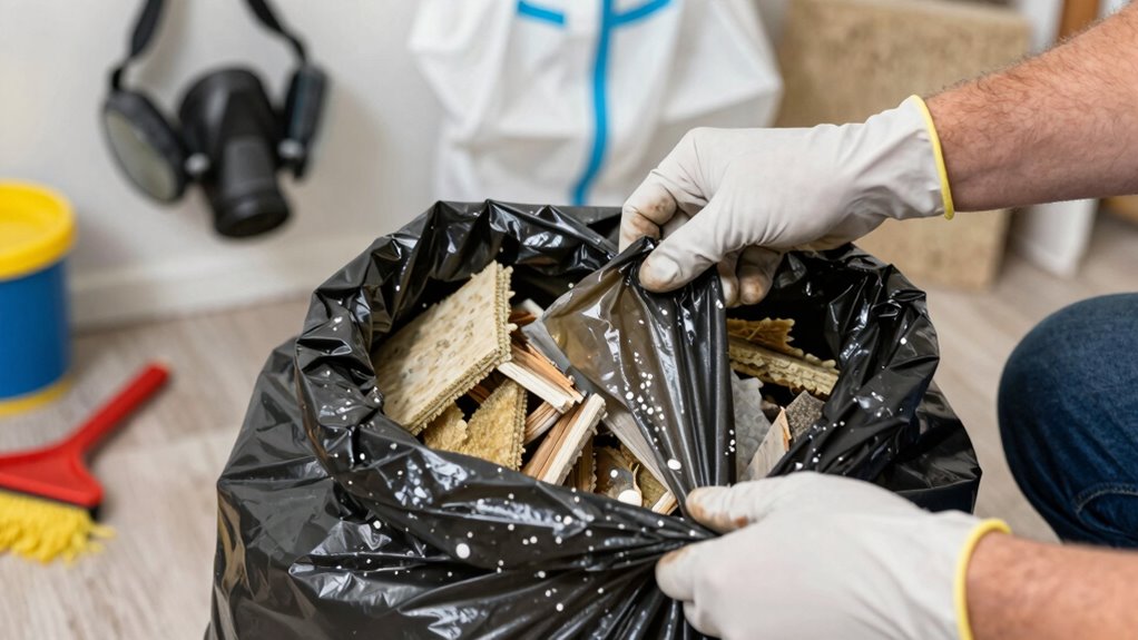 seal double bag dispose safely