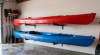 secure garage kayak storage