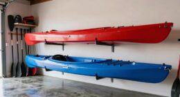 secure garage kayak storage