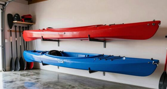 secure garage kayak storage