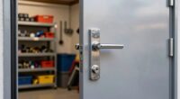 secure garage to house door