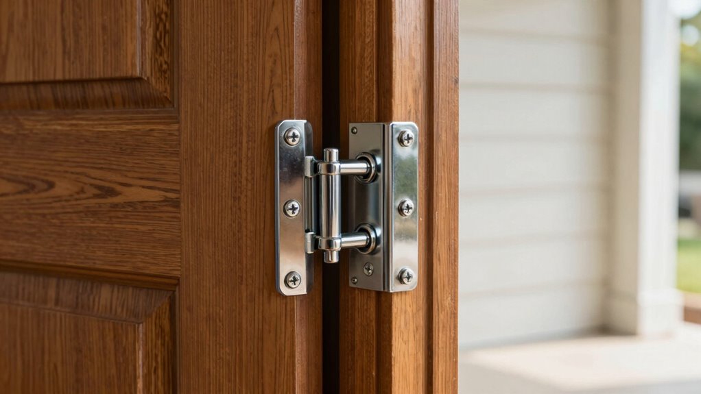 secure hinges and strike plates