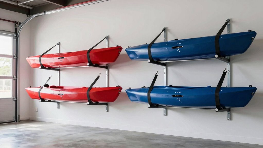 secure stable kayak storage setup