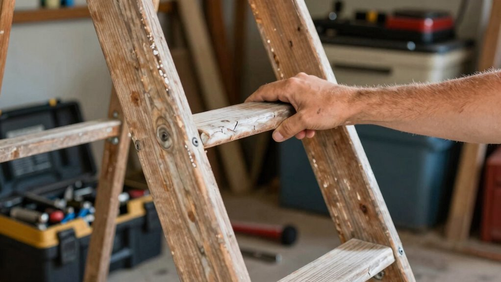 secure stable ladder storage