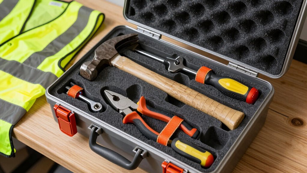 secure tools with straps