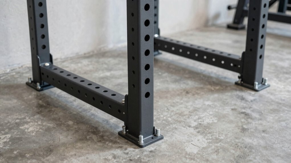 securely bolt power rack