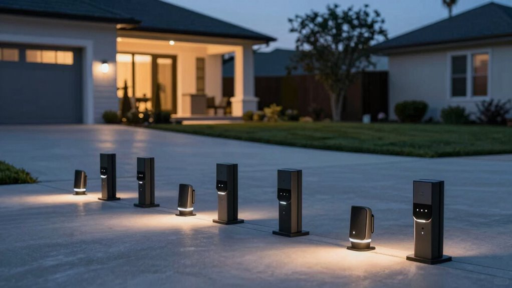 sensor features for driveway security