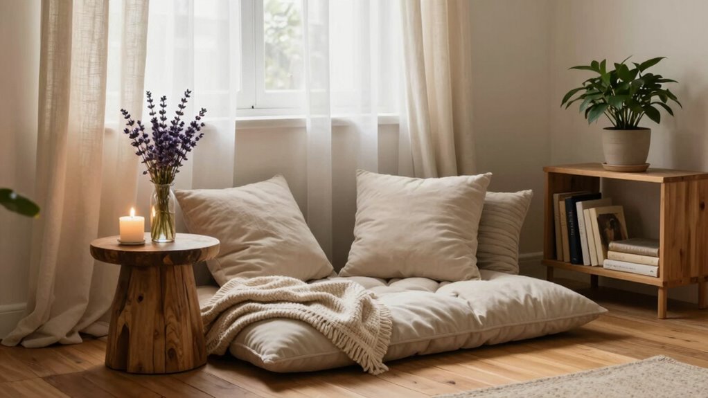 serene light filled relaxation space