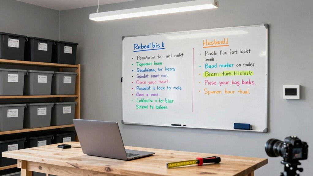 set clear garage organization goals