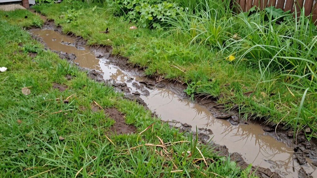 signs of yard drainage issues