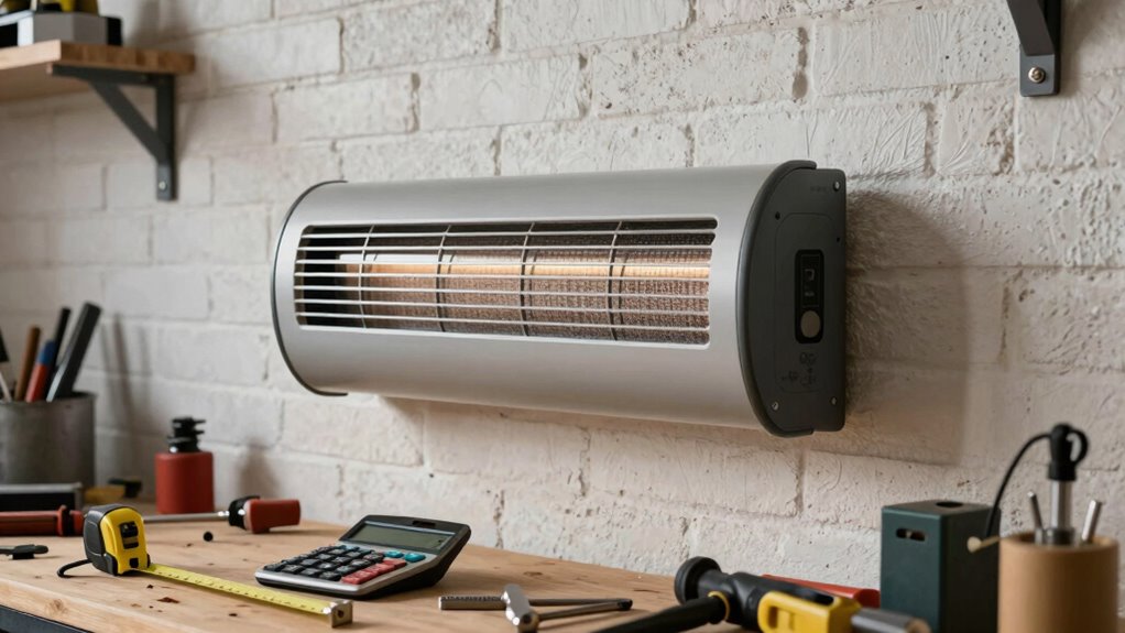 small garage heater sizing