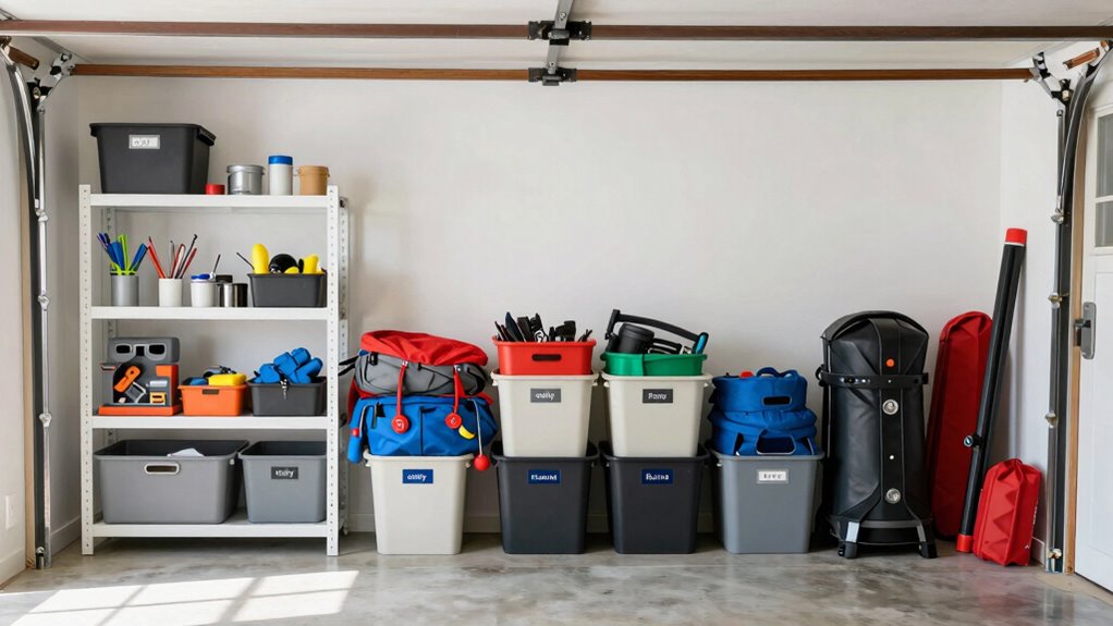 sort garage items accordingly