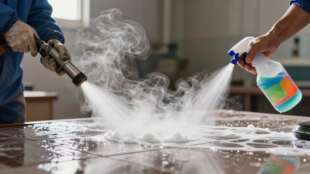 steam sanitizes without chemicals