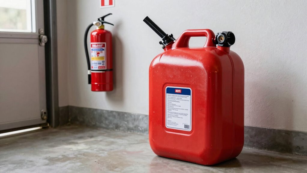 store gasoline safely carefully