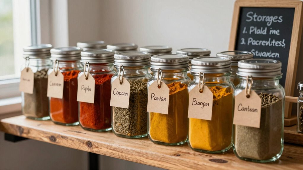 store spices in airtight containers