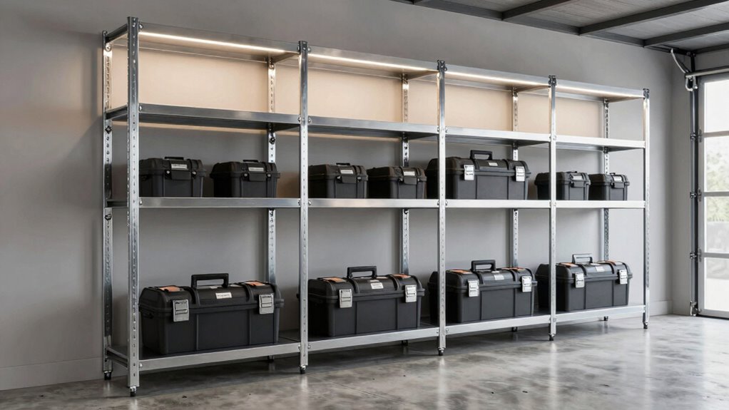 strong adjustable space efficient shelving