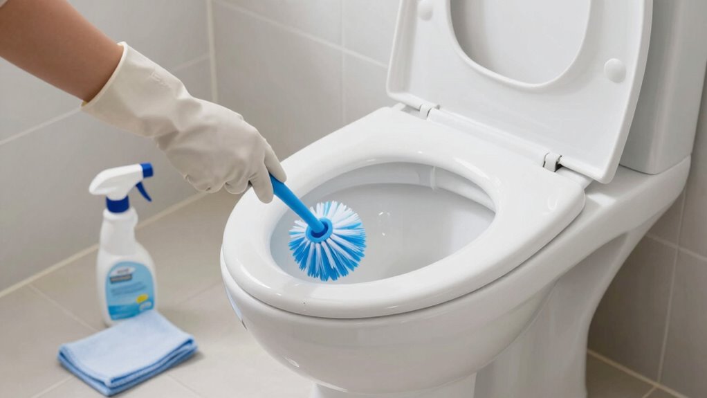 thorough toilet cleaning process