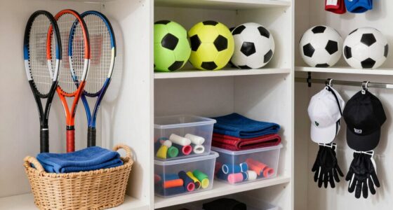 tidy sports equipment storage