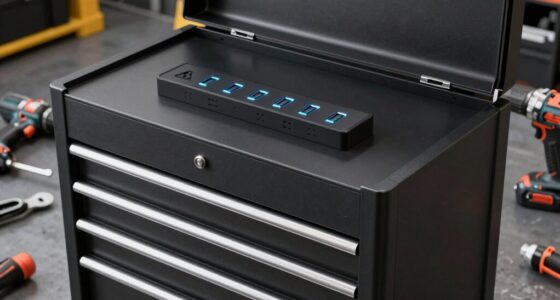 tool chests with power strips