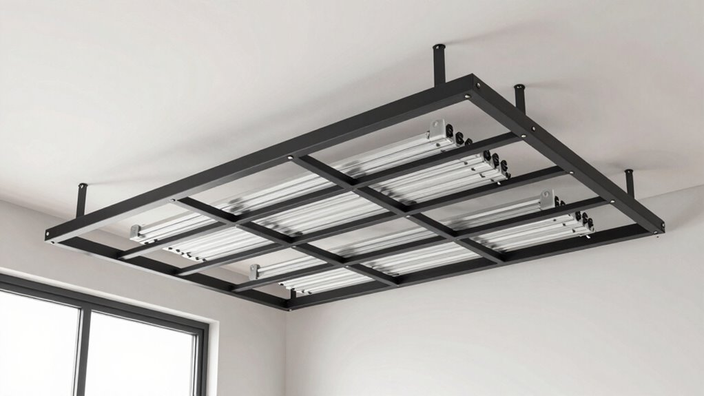 top ceiling ladder storage