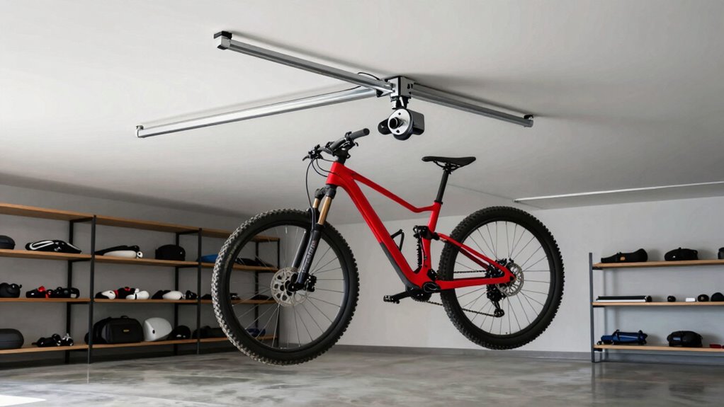 top garage ceiling bike hoists