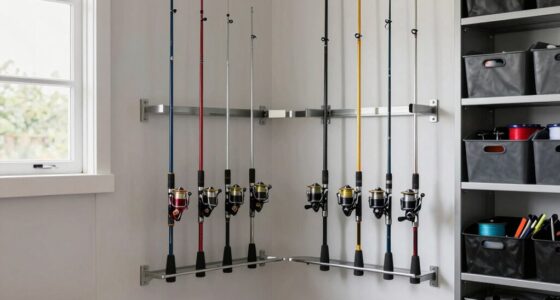 top garage fishing racks