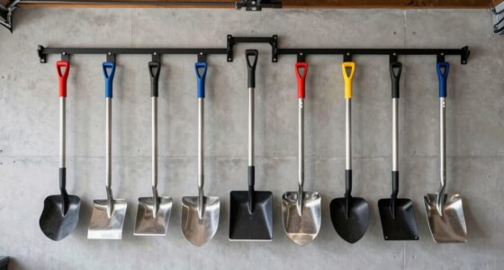 top garage shovel storage