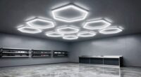 top hexagon garage lighting