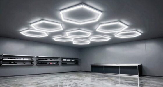 top hexagon garage lighting
