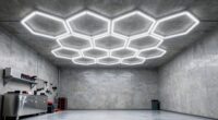 top hexagon garage lights
