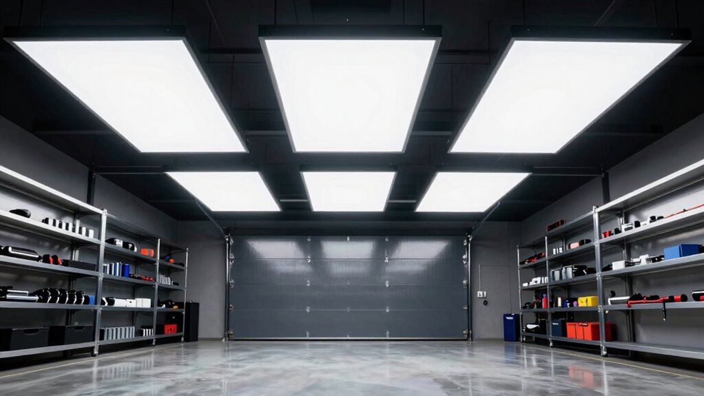 top led garage light panels