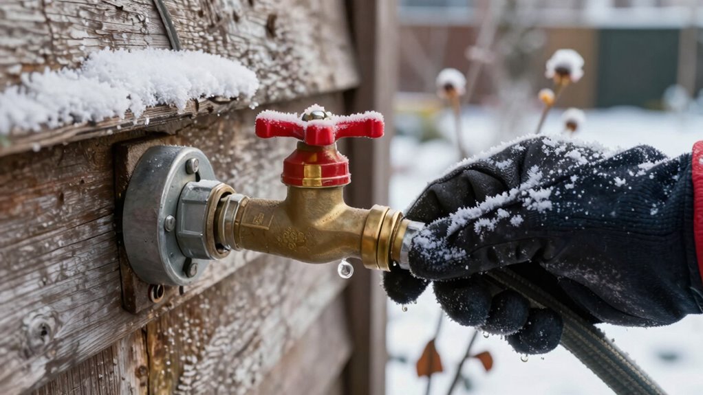 turn off outdoor water supply