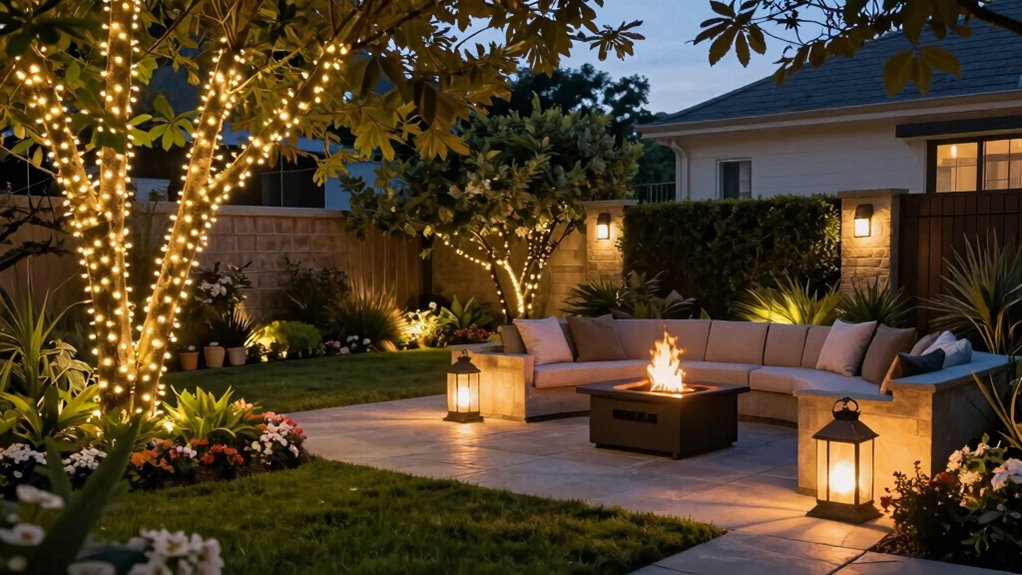 types of backyard lighting