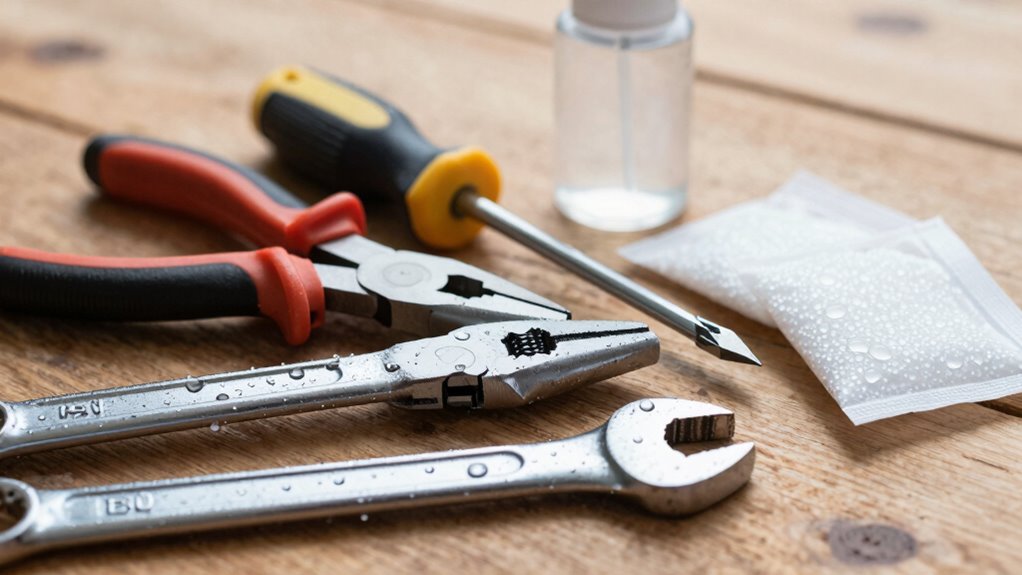 use anti rust and desiccants