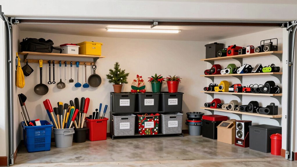 use clear bins regularly rotate