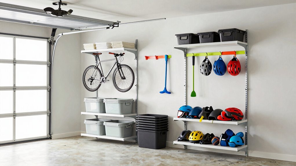 vertical storage with hooks