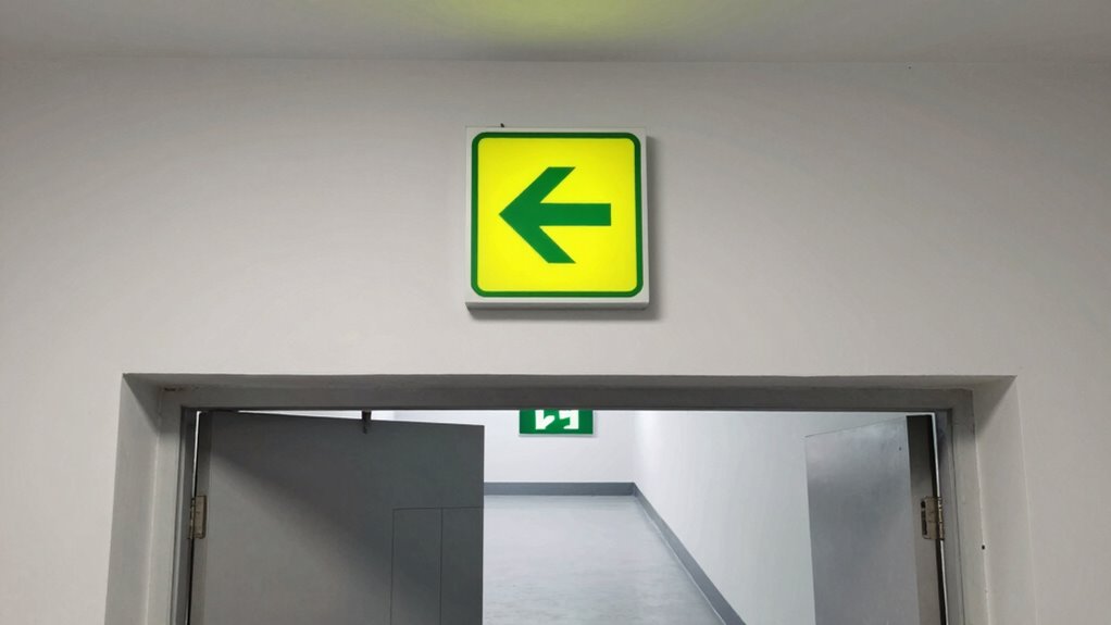 visible strategic emergency signage