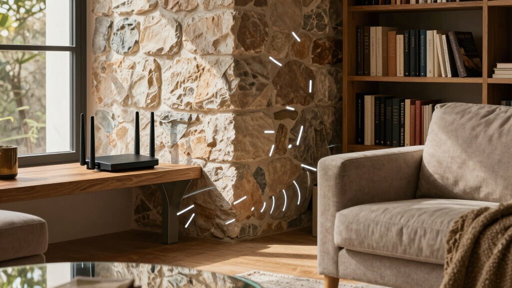 walls and furniture weaken wifi