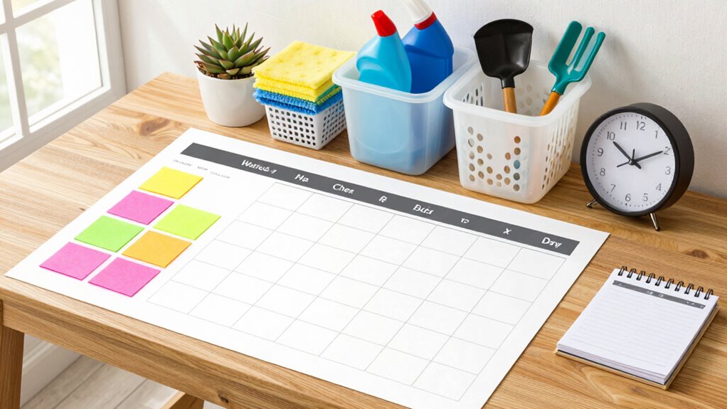 weekly household cleaning tasks