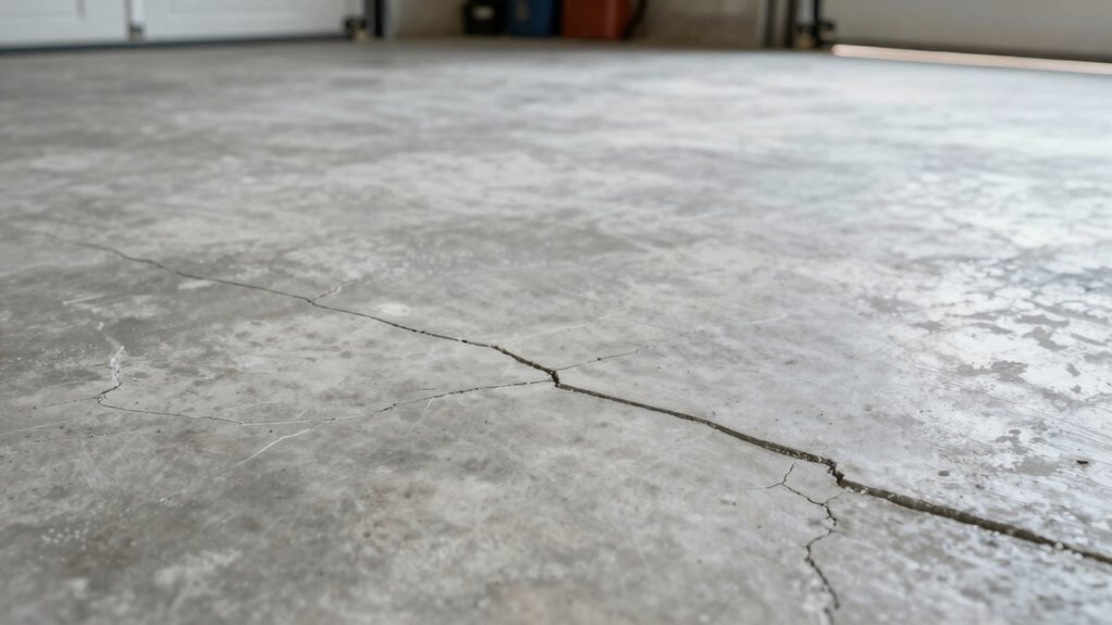 wide deep expanding cracks