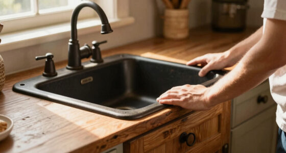 A $50 Cast Iron Sink and a Hoosier Cabinet Combined to Create a Kitchen Focal Point
