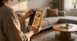 A Simple Gilded Frame Turned an Ugly Intercom into a Conversation Starter