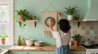 A Renter-Friendly Redo Took A Mint Green Kitchen From Dated To Boho