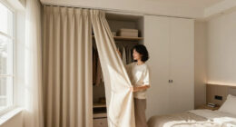 I Ditched My Closet Doors For $60 Pleated Curtains (See Why!)