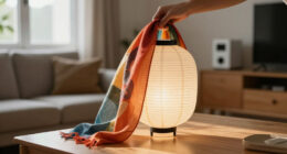 She Draped A Scarf Over IKEA’s Paper Lantern, And It Looks Custom