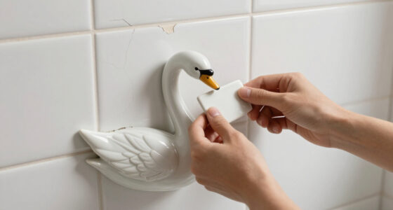 She Used A Ceramic Swan To Hide This Major Bathroom Eyesore