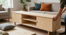 They Made A Blank-Box Living Room Look Custom Without Hiring A Carpenter